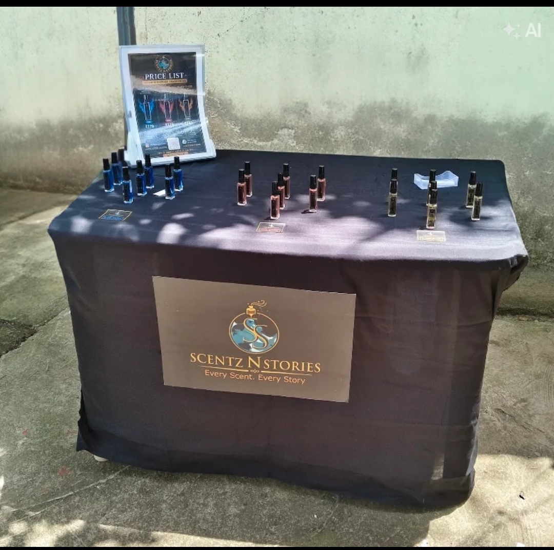 Scentz N Stories Real Fragrance Table and Testers